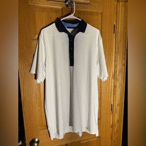 Greyson Polo Men's XL White/Navy Design